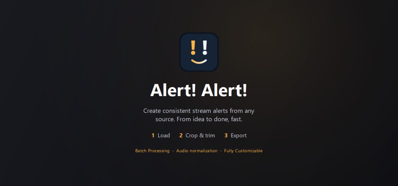 Alert! Alert!: load, crop and trim, export
